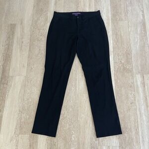 Ralph Lauren Purple Label Womens Wool Pants Straight Leg Black Office Size 6